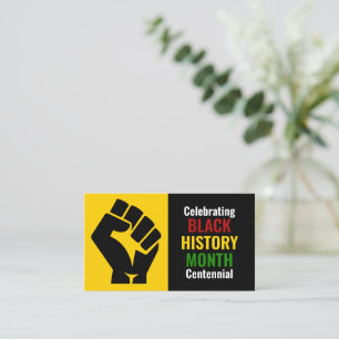 100 Jahre Black History Month feiern Visitenkarte