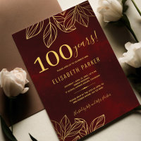 100 Jahre elegante 100. Geburtstagsparty