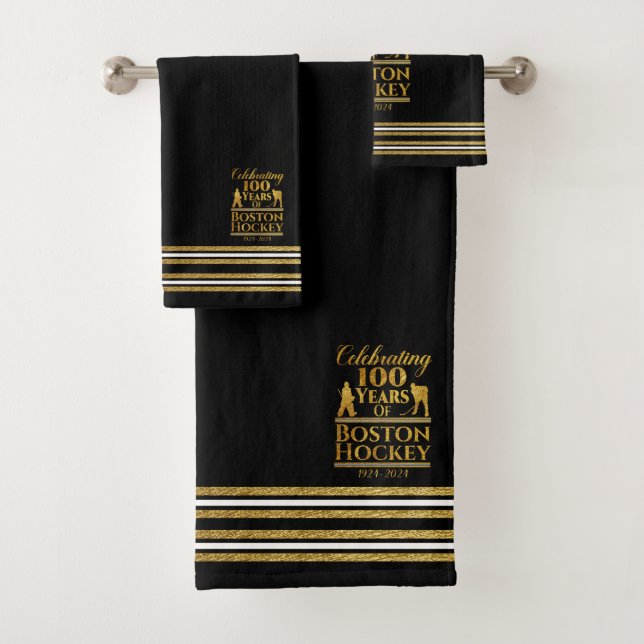 100 Jahre Hockey in Boston Badhandtuch Set (Insitu)
