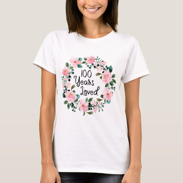 100 Jahre Liebe Männer Frauen 100 Jahre alt Cool 1 T-Shirt (Vorderseite)