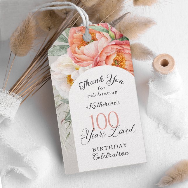 100 Jahre Liebe Weibchen, 100. Geburtstag Geschenkanhänger (Von Creator hochgeladen)