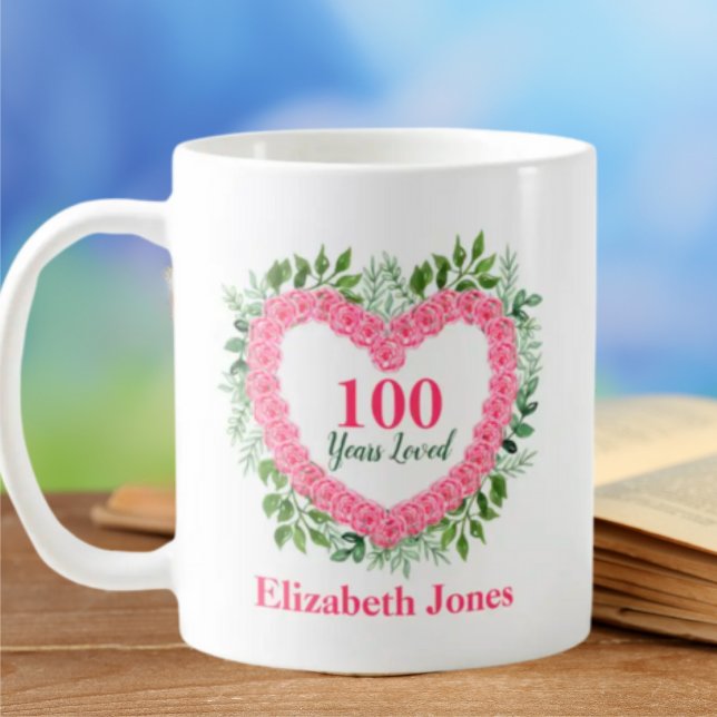 100 Jahre Loved Personalisierte 100. Geburtstag Ta Kaffeetasse (Von Creator hochgeladen)