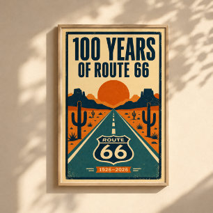 100 Jahre Route 66 Centennial Litho Poster