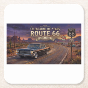100 Jahre Route 66: Eine Feier Rechteckiger Pappuntersetzer