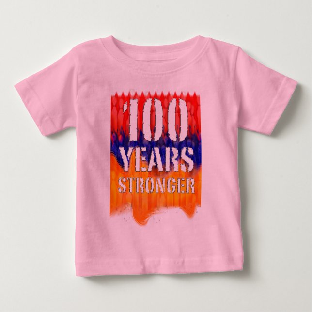 100 Jahre Stärkerer armenischer Säugling Bio Shirt (Vorderseite)