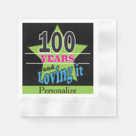 100 Jahre und Liebe | 100. Geburtstag Serviette