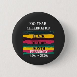 100-Jahres-Feier Black History Month 2026 Button