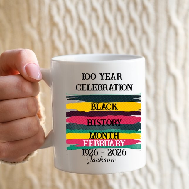 100-Jahres-Feier Black History Month 2026 Kaffeetasse (Von Creator hochgeladen)