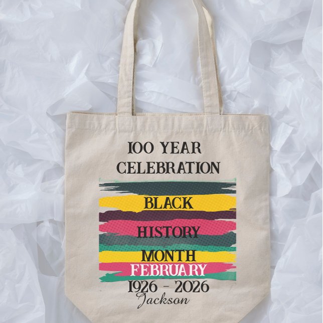100-Jahres-Feier Black History Month 2026 Tragetasche (Von Creator hochgeladen)