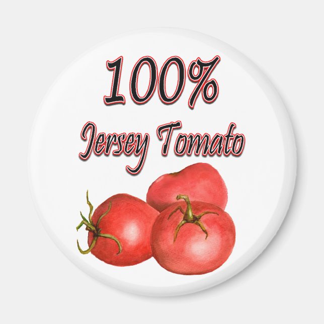 100 % Jersey Tomato Magnet (Vorne)