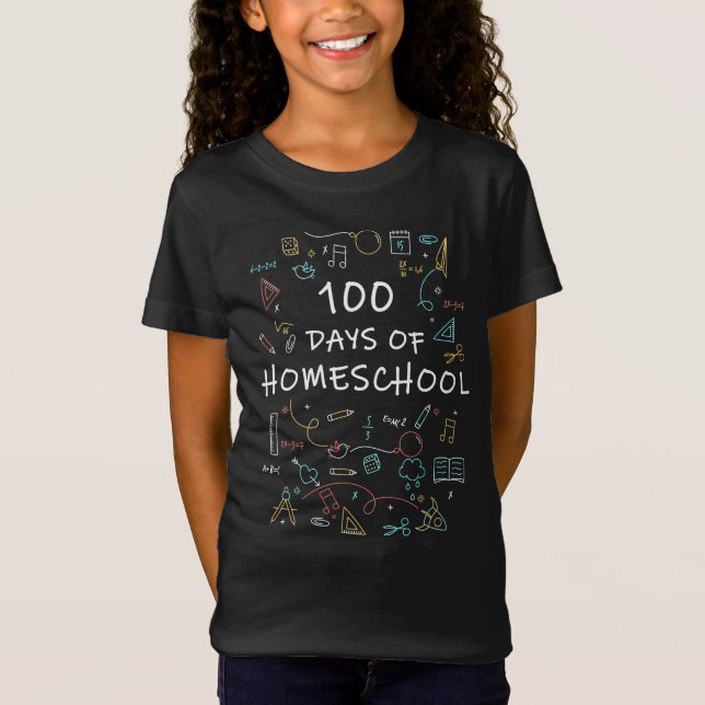 100 jours de T-shirt d'école familiale (Devant)
