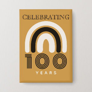 100. Jubiläum Moderne Gestaltung Button