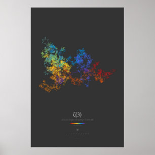 100 k Ziffern von Apéry's Constant (dunkel) Poster