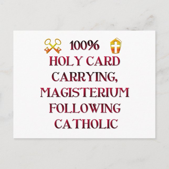 100% katholisch! postkarte (Vorderseite)