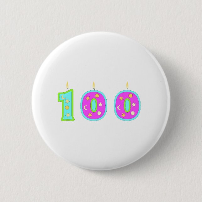 100 (Kerzen) Button (Vorderseite)
