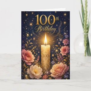 100. Kerzengeburtstag Karte