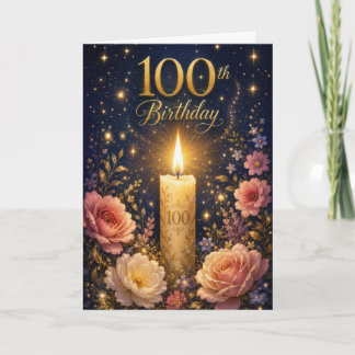 100. Kerzengeburtstag Karte