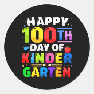 100. Kindergarten 100 Tage für Lehrerkind Runder Aufkleber