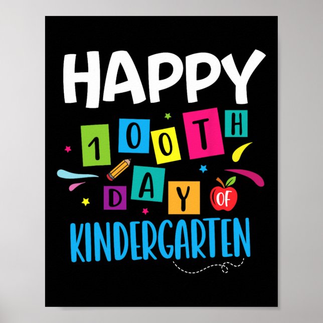 100. Kindergartenlehrertag 100 Tage Poster (Vorne)