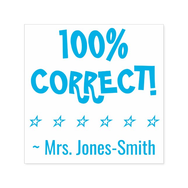 "100% KORREKT!" Instructor Rubber Briefmarke Permastempel (Design)