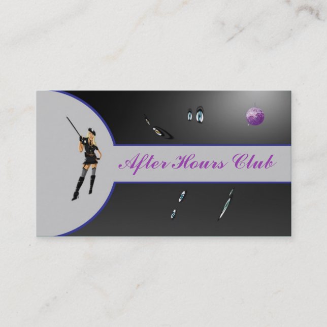 100 Lila und Black Lingerie Show Business Card Visitenkarte (Vorderseite)