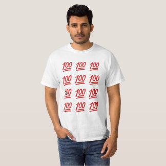 100 LIT-FEUER DES SHIRT-EMOJI T-Shirt
