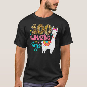 100 Llamazing Tage Lama 100. Schultag unterrichten T-Shirt