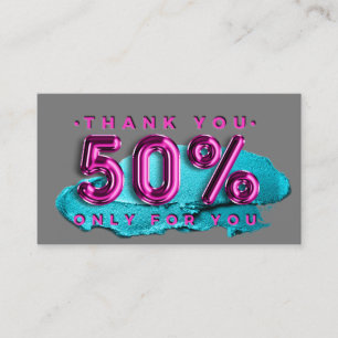 100 Logo QRCODE 50%OFF Code Makeup Pink Visitenkarte