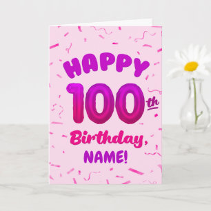 100. Luftballon-Nummer Benutzerdefinierter Name Ge Karte