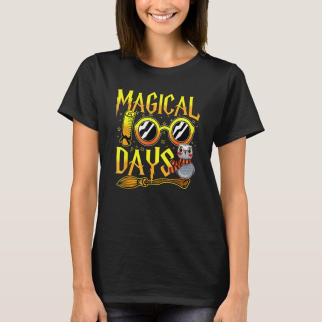 100 Magical Days Wizard 100th Days Of School Teach T-Shirt (Vorderseite)