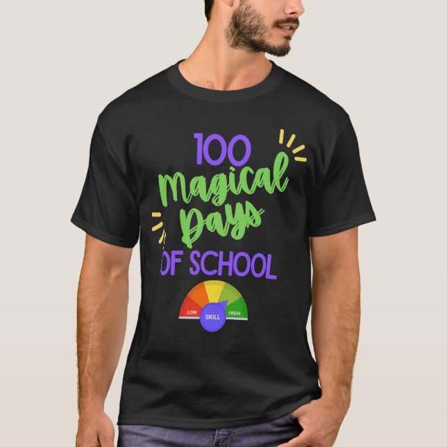 100 magische Schultage 100 Schultag T-Shirt (Vorderseite)