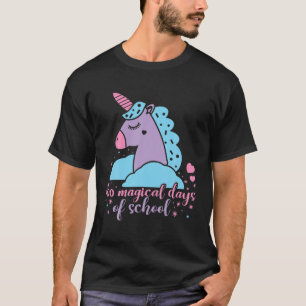 100 magische Schultage   Einhorn 100 Day School T-Shirt