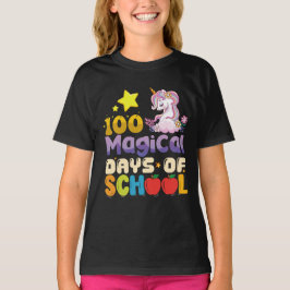 100 magische Tage der Schule Unicorn Lehrer T-Shirt
