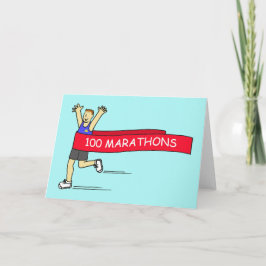 100 Marathon Herzlichen Glückwunsch für ihn Karte