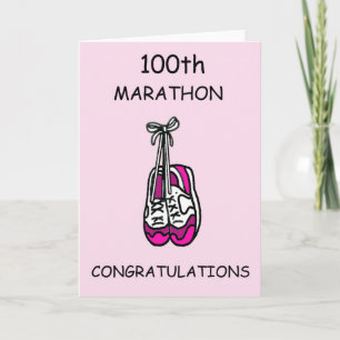 100. Marathon Herzlichen Glückwunsch für sie Karte