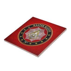 [100] Master Mason - Platz und Kompasse 3. Stufe Fliese