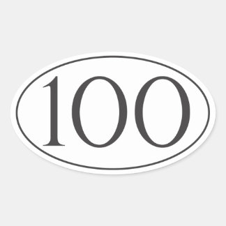 100 Meilen Ovaler Aufkleber