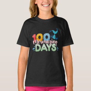 100 Mermazing Days 100. Tag der Schule Meerjungfra T-Shirt