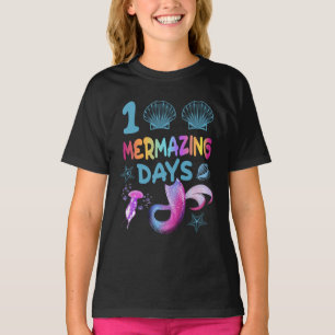 100 Mermazing Days Meerjungfrau Girl Happy T-Shirt