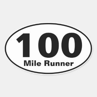100 Mile Runner Ovaler Aufkleber