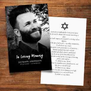 100 moderne minimalistische jüdische Fotogebetskar Visitenkarte