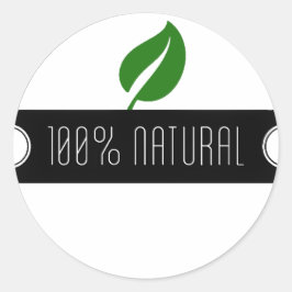 100 % Naturkleber Runder Aufkleber