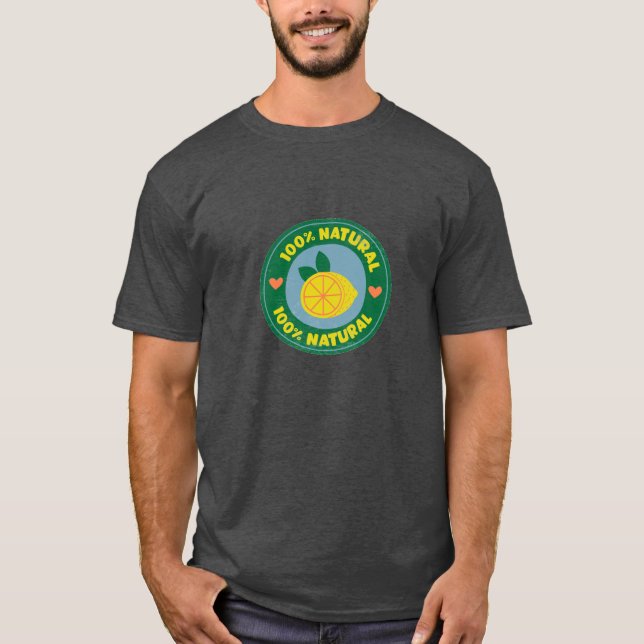 100% Naturlemonsymbol T-Shirt (Vorderseite)