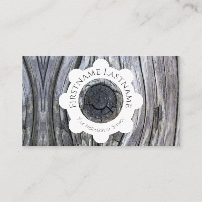 100% natürliche, Bio Holzkreise Visitenkarte (Vorderseite)