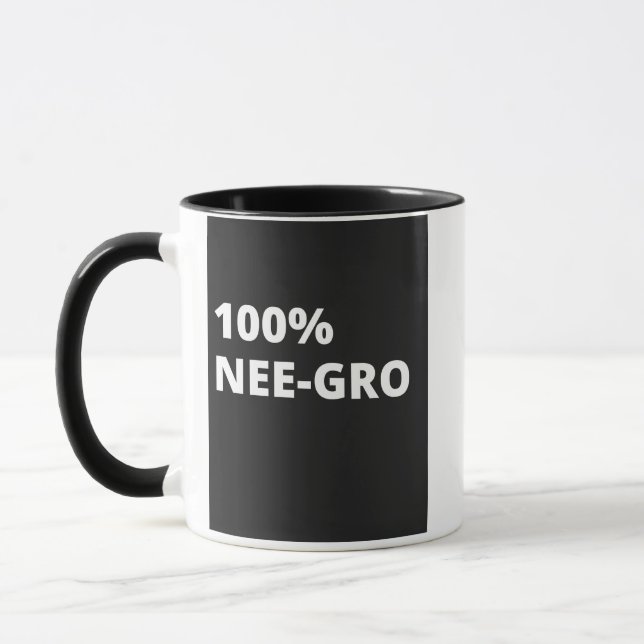 100 % Nee-Gro-Tragfähigkeit 11 oz Tasse (Links)