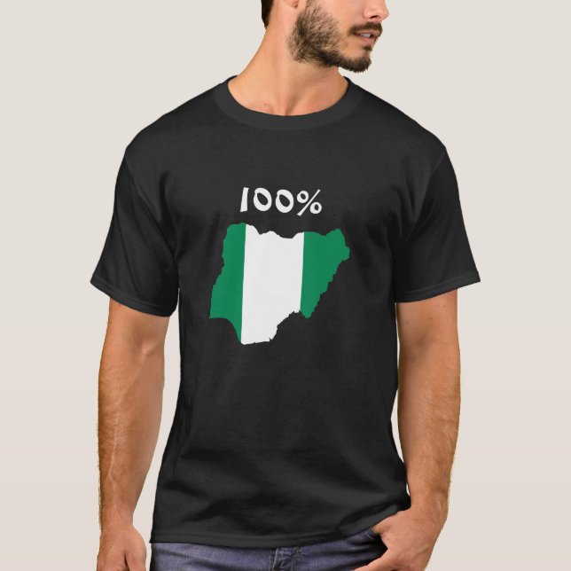 100% nigerisch T-Shirt (Vorderseite)