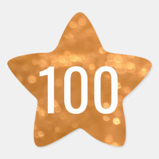 100 - Nombre Golden Star Sticker