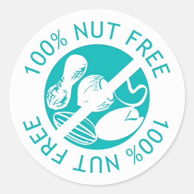 100% Nut freie, individuell angepasste Farbkennzei Runder Aufkleber (Vorderseite)
