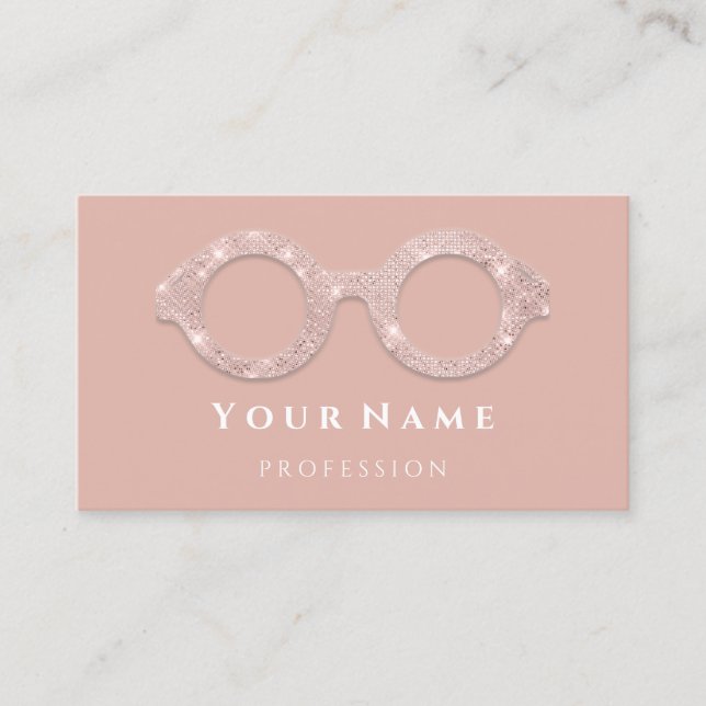 100 Optiker Rose Augenpflege Optische Brille Blogg Visitenkarte (Vorderseite)