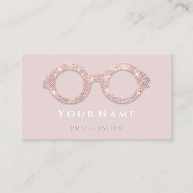 100 Optische Rose Augenpflege Optische Brille Einf Visitenkarte (Vorderseite)